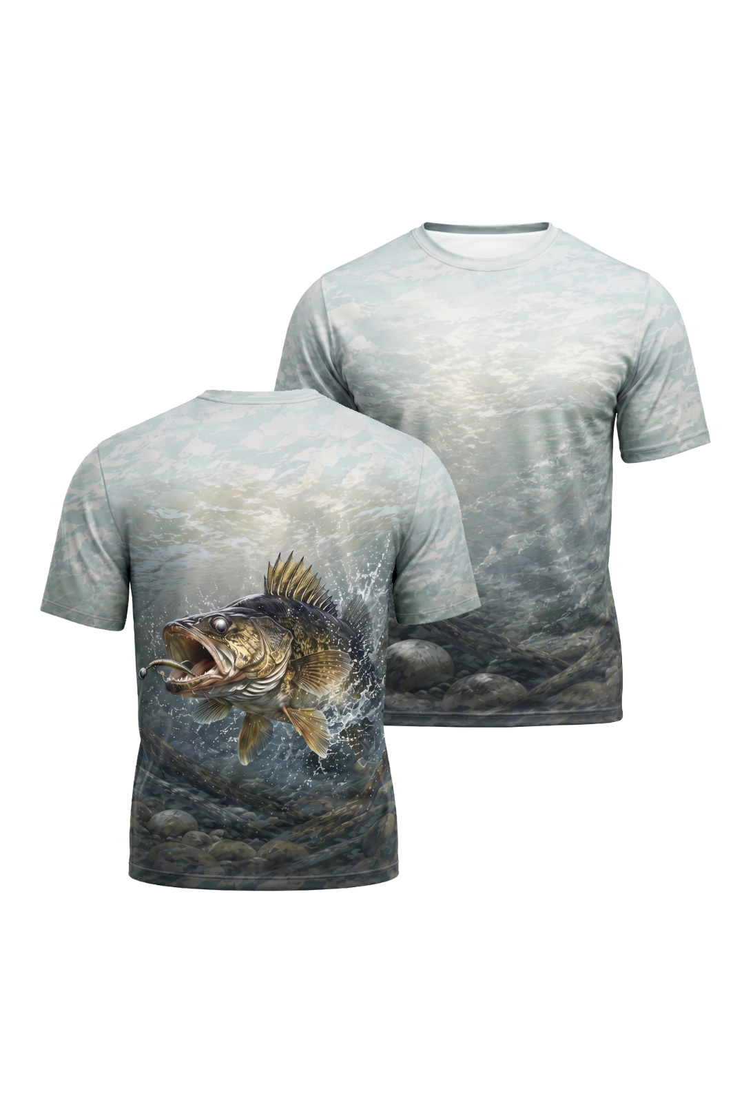Pro Fishing Short Sleeve - River Walleye Strike - AOS91 image 1