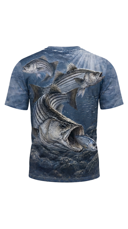 Pro Fishing Short Sleeve - Texoma Frenzy Striper - AOS83 image 5