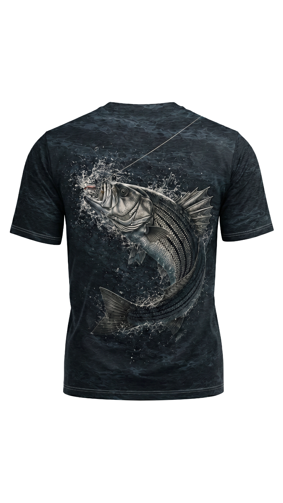 Pro Fishing Short Sleeve - Midnight Splash Striper - AOS92 image 5