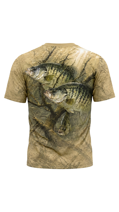 Pro Fishing Short Sleeve - Sunlit Timber Crappie - AOS96 image 5