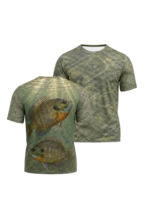 Pro Fishing Short Sleeve - Sunlit Scale Bluegill - AOS78 image 1