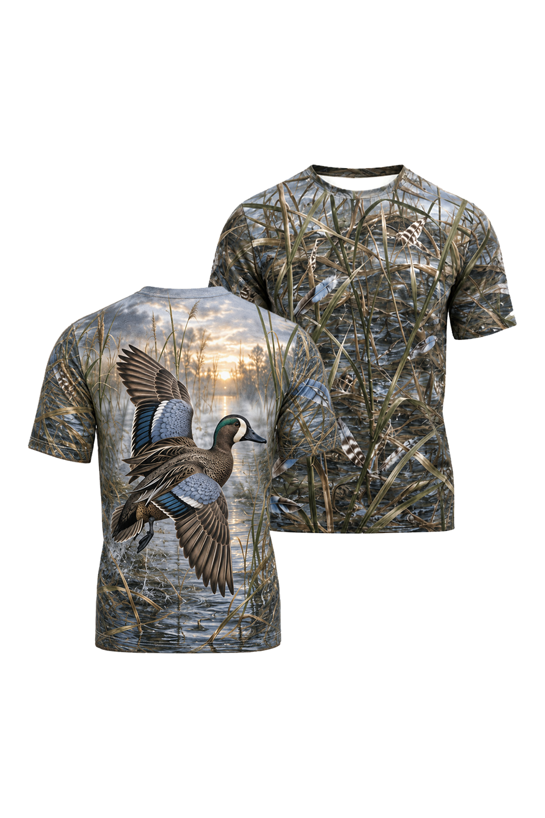 Pro Hunting Short Sleeve - Blue Winged Teal Early Marsh Flash - ULS318V image 1