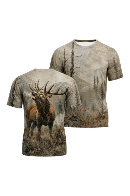 Pro Hunting Short Sleeve - Majestic Elk Mountain Bugle image 1