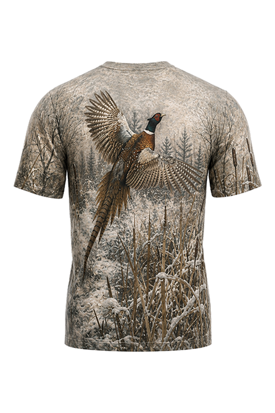 Pro Hunting Short Sleeve - Snowy Marsh Pheasant Flight image 5