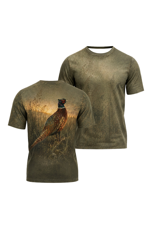 Pro Hunting Short Sleeve - Golden Dawn Pheasant Watcher image 1