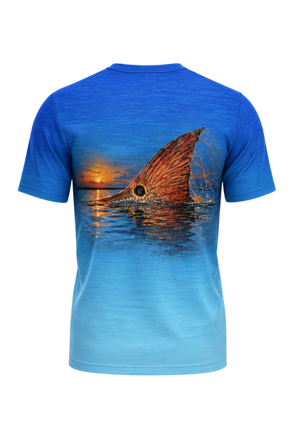Pro Fishing Short Sleeve - Sunset Redfish Tailing image 5