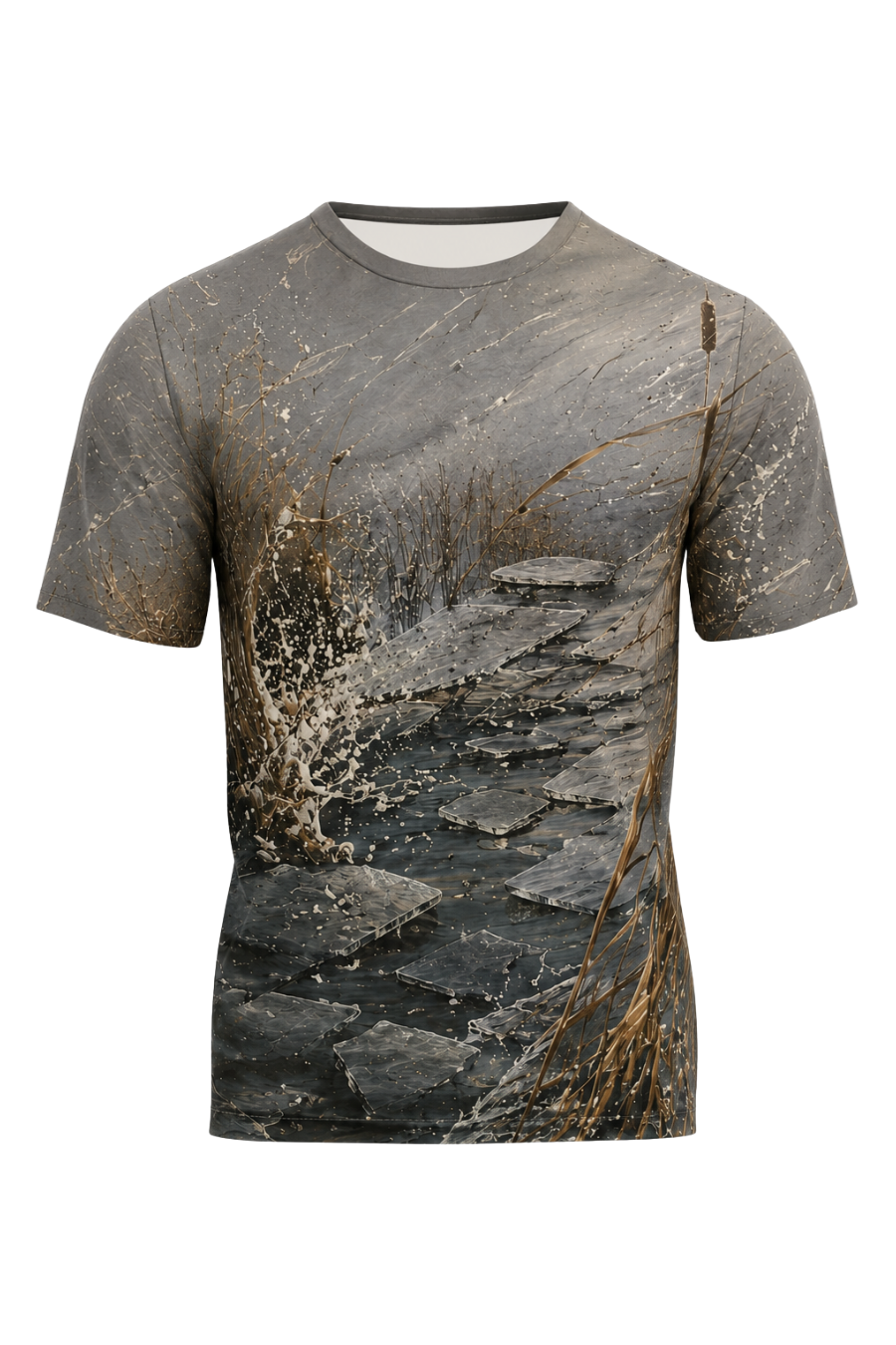 Pro Hunting Short Sleeve - Icy Marsh Mallard Splash - ULS476K image 6
