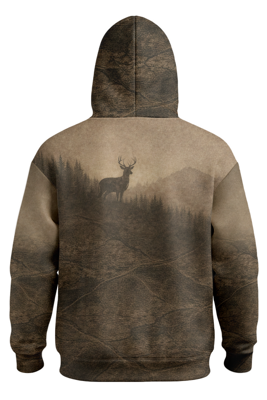 Hunter Fleece Hoodie - Mountain Ridge Deer Silhouette – LT3V