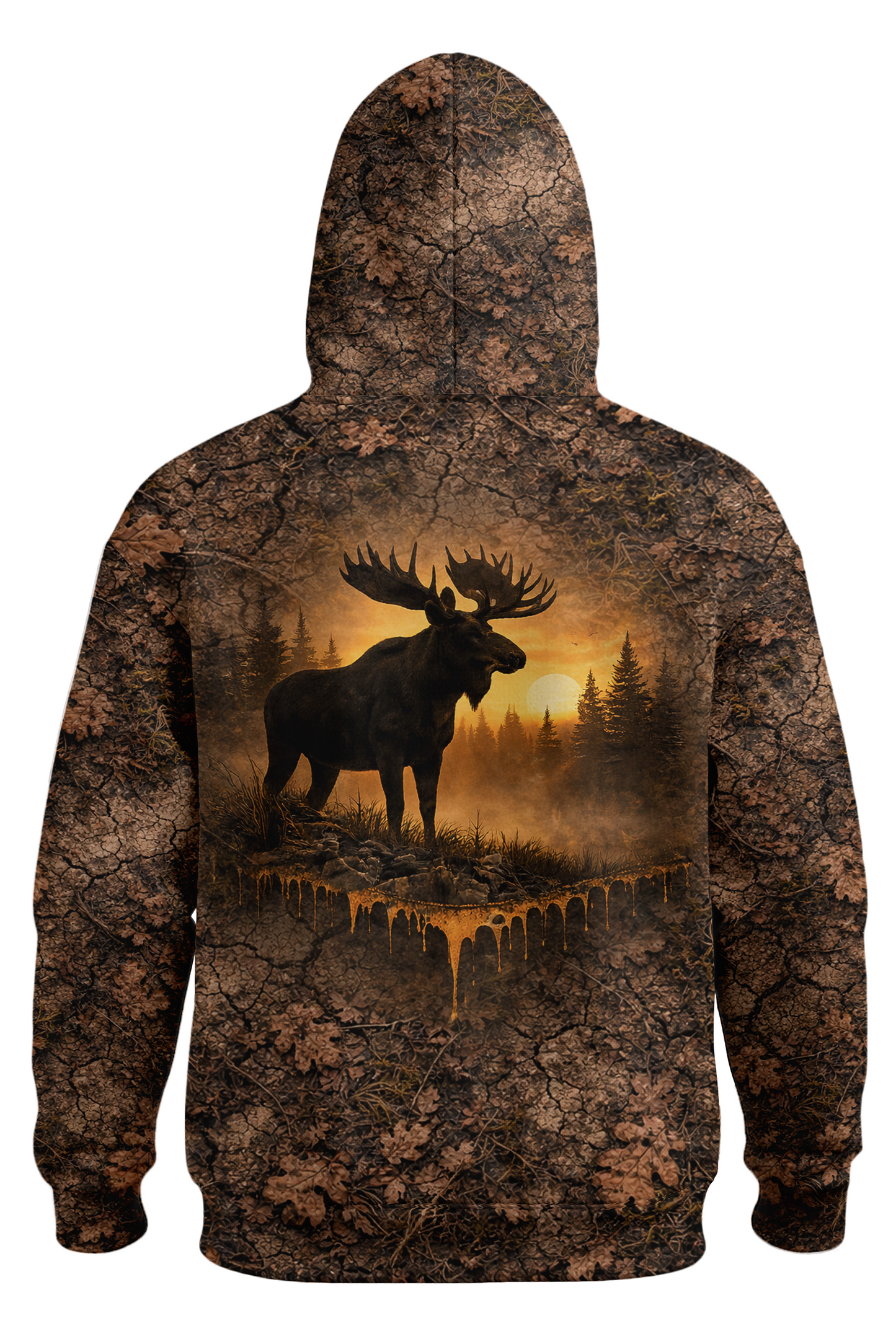 Everyday Hunter Hoodie - Majestic Moose Sunset Forest – SD8K