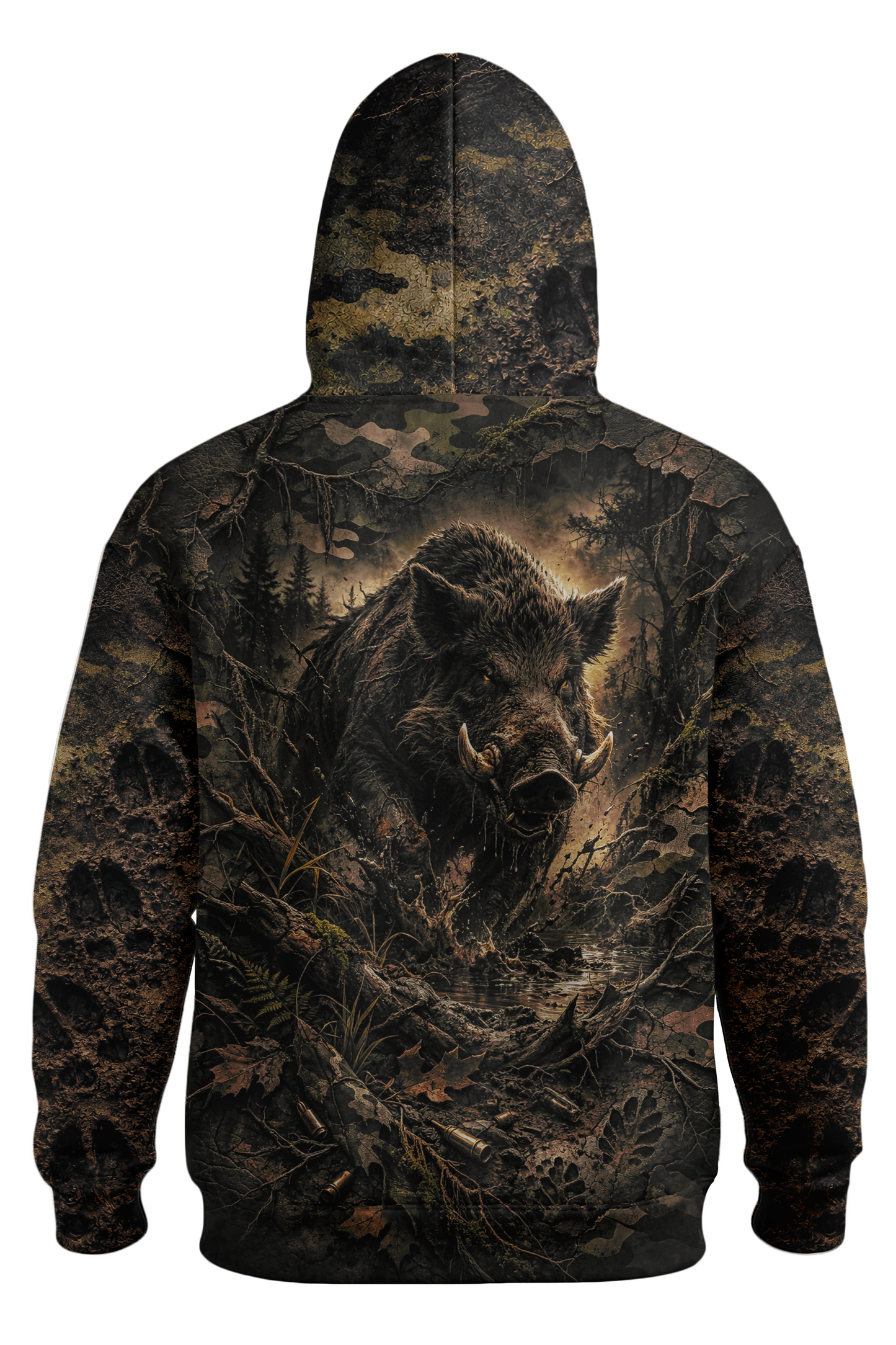 Hunter Fleece Hoodie - Shadow Boar Forest – B4R7