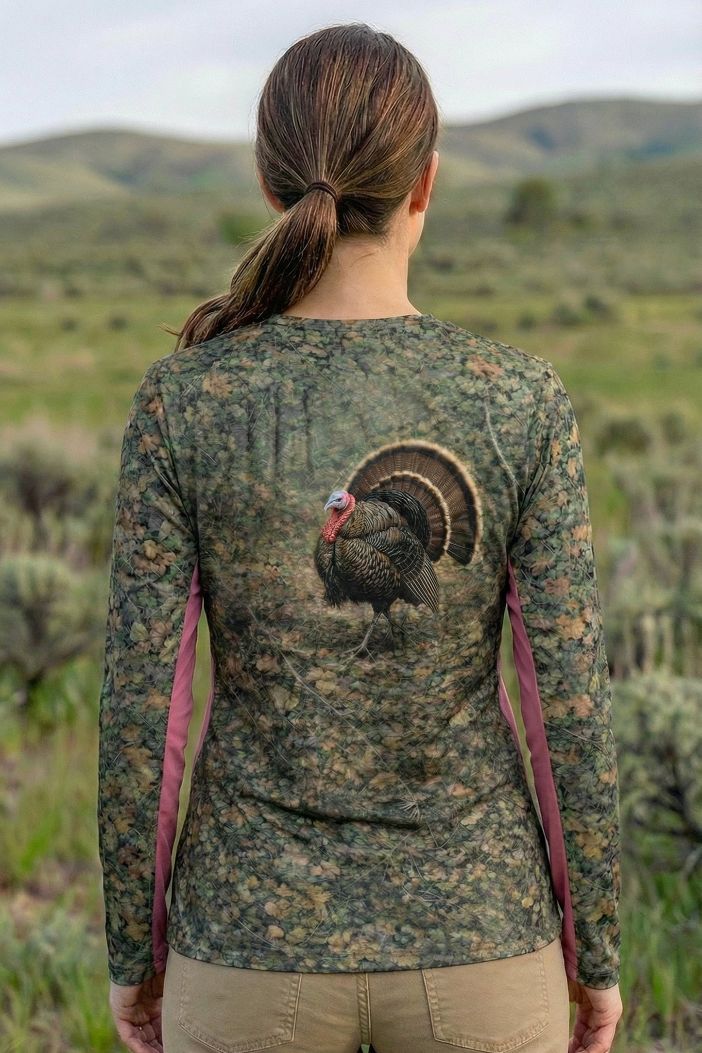 Performance Hunting Long Sleeve - Timber Turkey Forest Floor Strut - TBT27