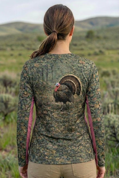 Performance Hunting Long Sleeve - Timber Turkey Forest Floor Strut - TBT27