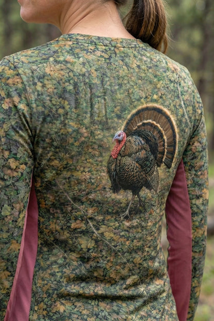 Performance Hunting Long Sleeve - Timber Turkey Forest Floor Strut - TBT27
