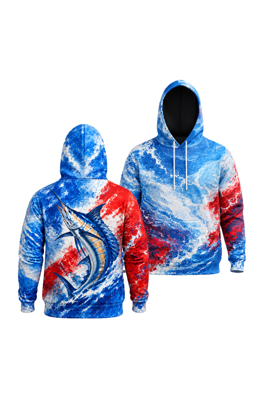 Performance Fleece-Lined Hoodie - Freedom Strike Marlin image 1