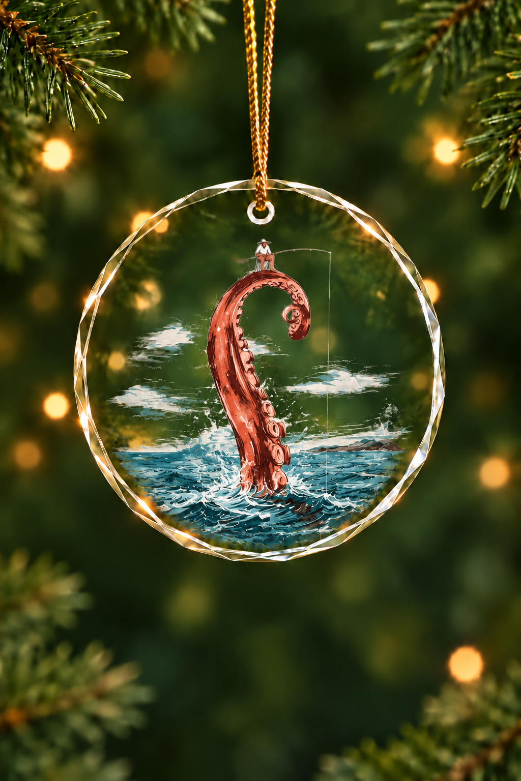 Kraken Tide Gambit - Glass Ornament image 1