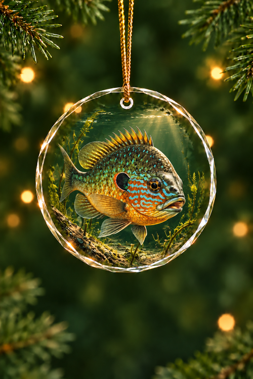 Sunlit Pumpkinseed - Glass Ornament image 1