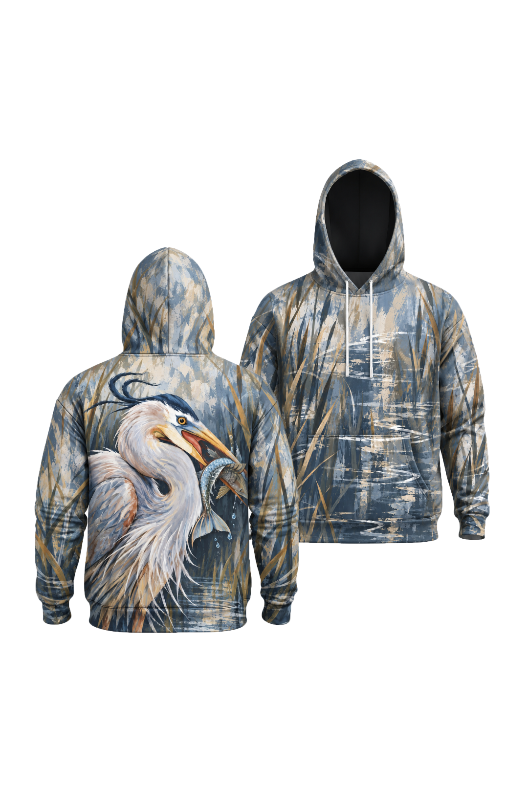 Performance Fleece-Lined Hoodie - Blue Heron Marsh Strike image 1