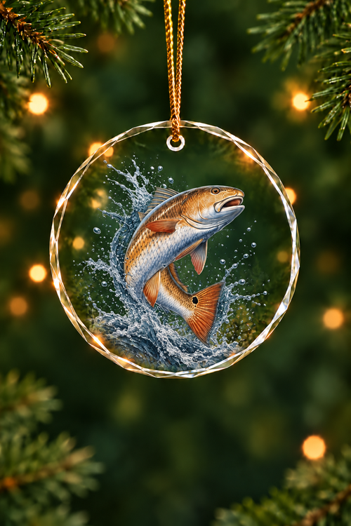Midnight Redfish - Glass Ornament image 1