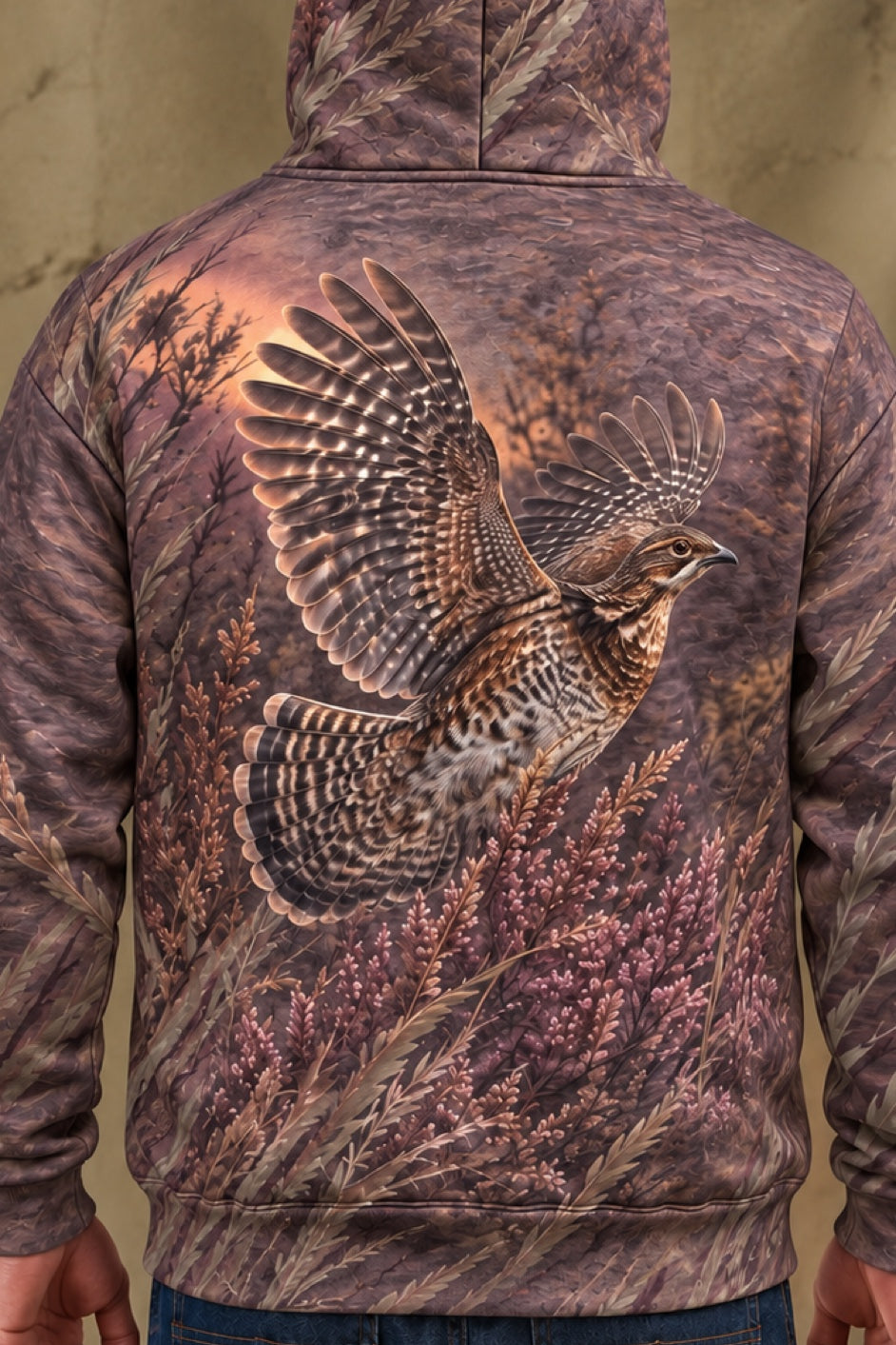 Performance Fleece-Lined Hoodie - Autumn Heather Grouse Flush image 4