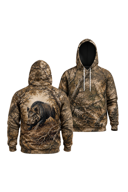 Performance Fleece-Lined Hoodie - Gnarly Hog Thicket image 1