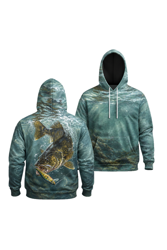 Performance Fleece-Lined Hoodie - Cold Teal Walleye image 1