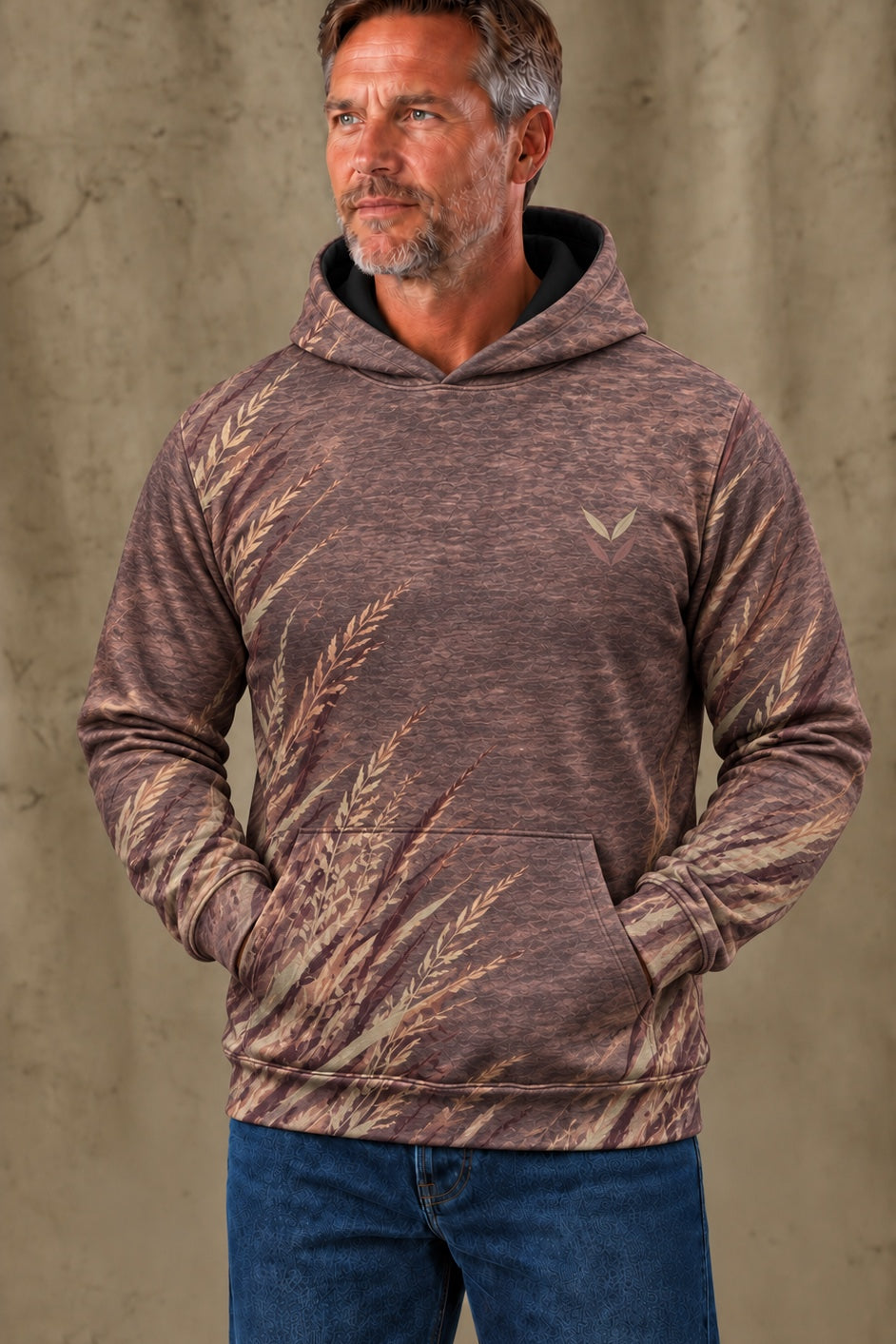Performance Fleece-Lined Hoodie - Autumn Heather Grouse Flush image 3
