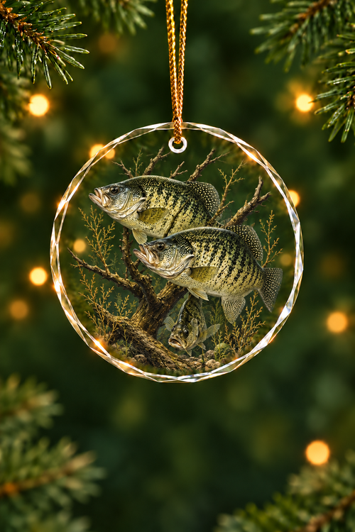 Sunlit Timber Crappie - Glass Ornament image 1