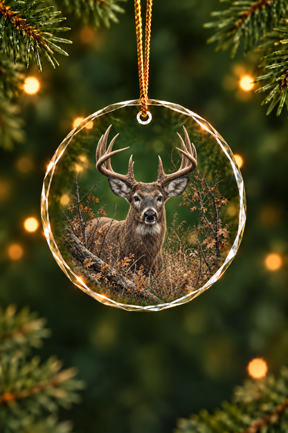 Timber Phantom Buck - Glass Ornament image 1
