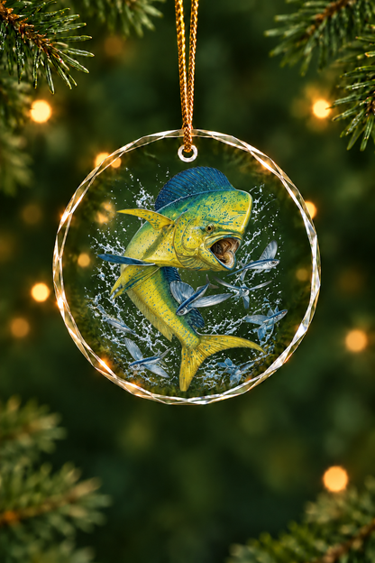 Mahi Surge Current - Glass Ornament image 1