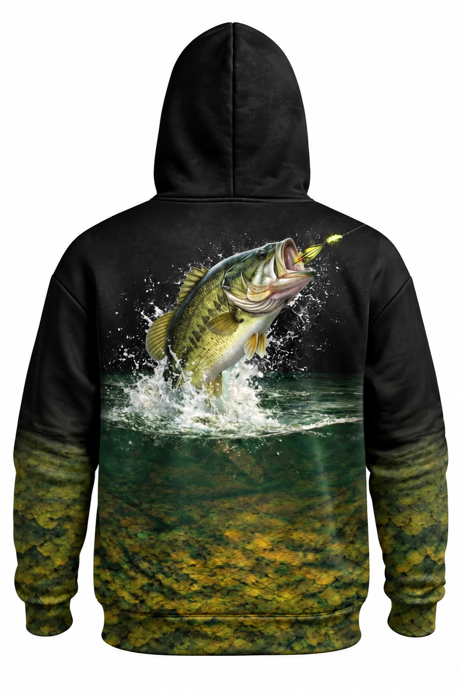 Performance Fleece-Lined Hoodie - Midnight Bass Strike image 5
