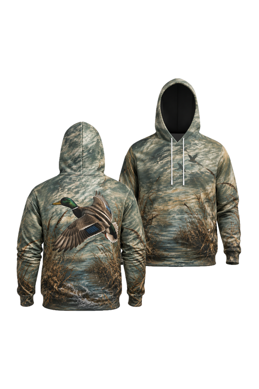 Performance Fleece-Lined Hoodie - Mallard Marshbreak Greenhead image 1