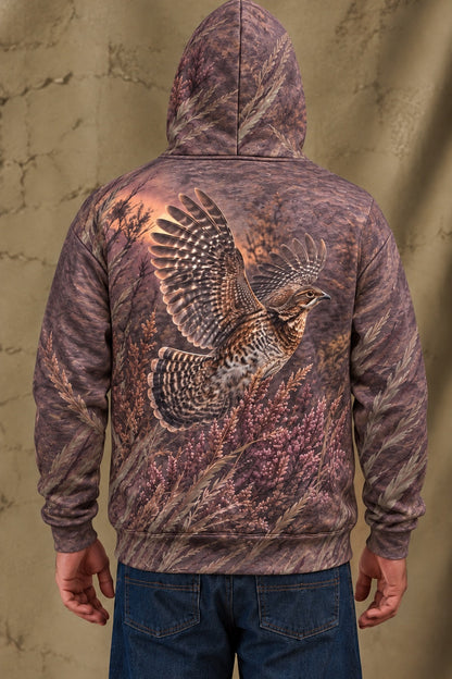 Performance Fleece-Lined Hoodie - Autumn Heather Grouse Flush image 2