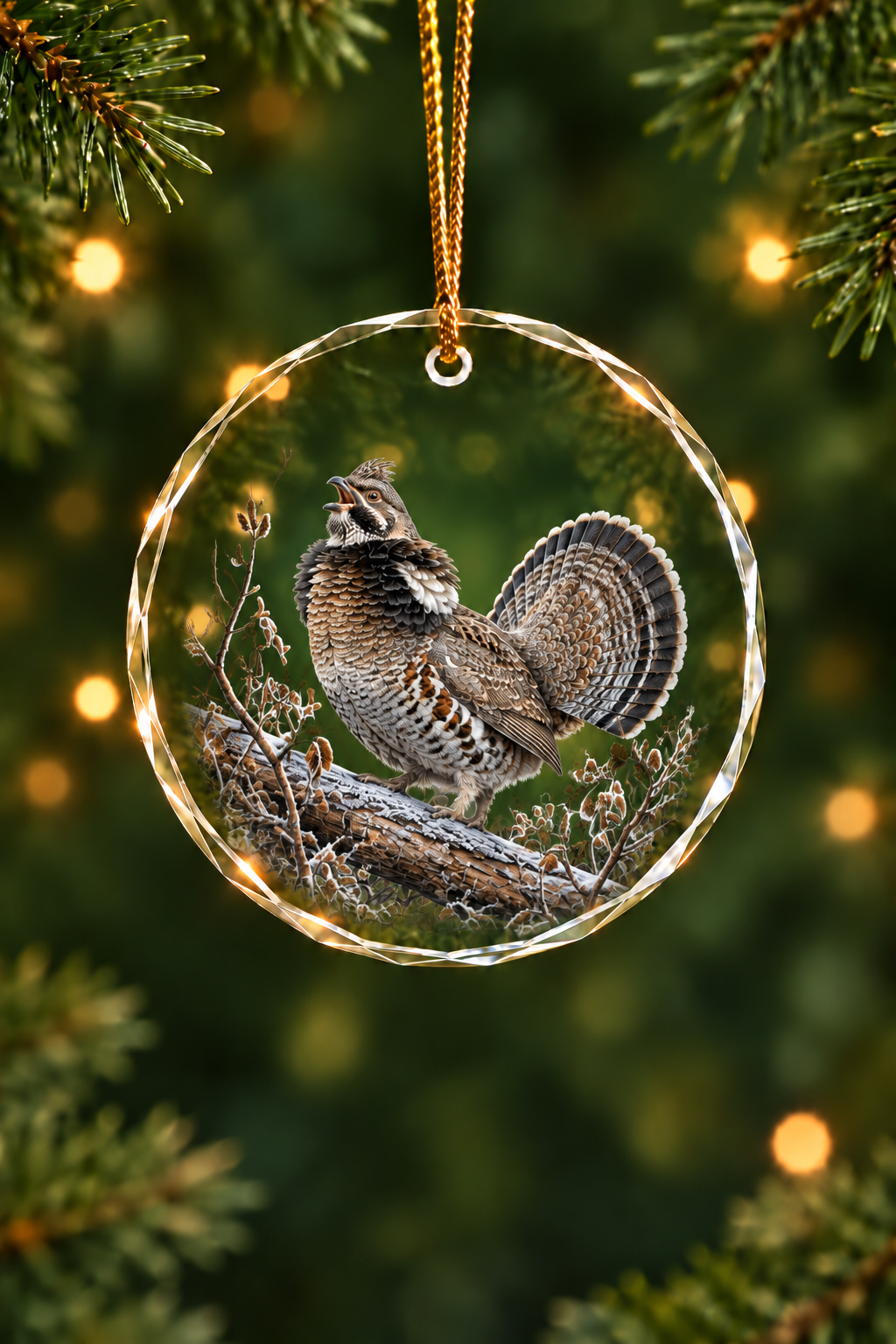 Frost Alder Grouse Call - Glass Ornament image 1