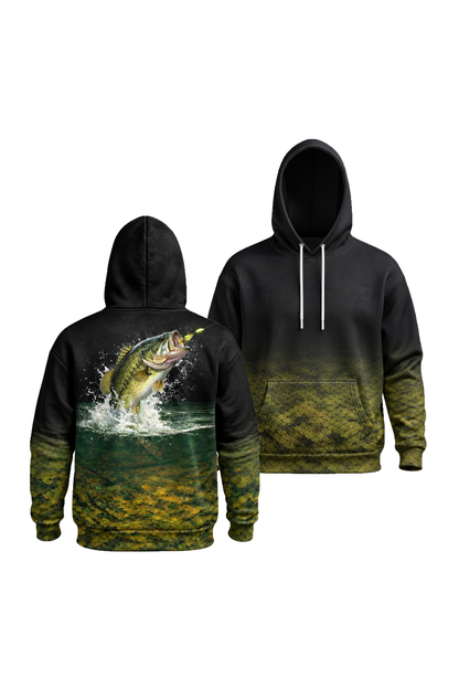 Performance Fleece-Lined Hoodie - Midnight Bass Strike image 1