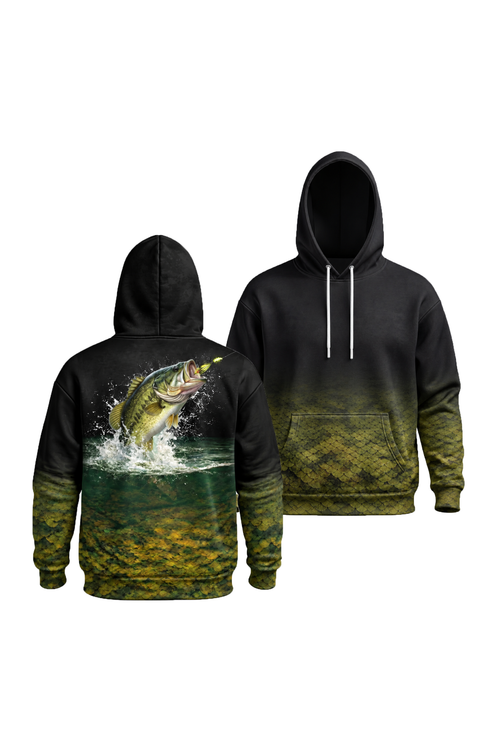 Performance Fleece-Lined Hoodie - Midnight Bass Strike image 1