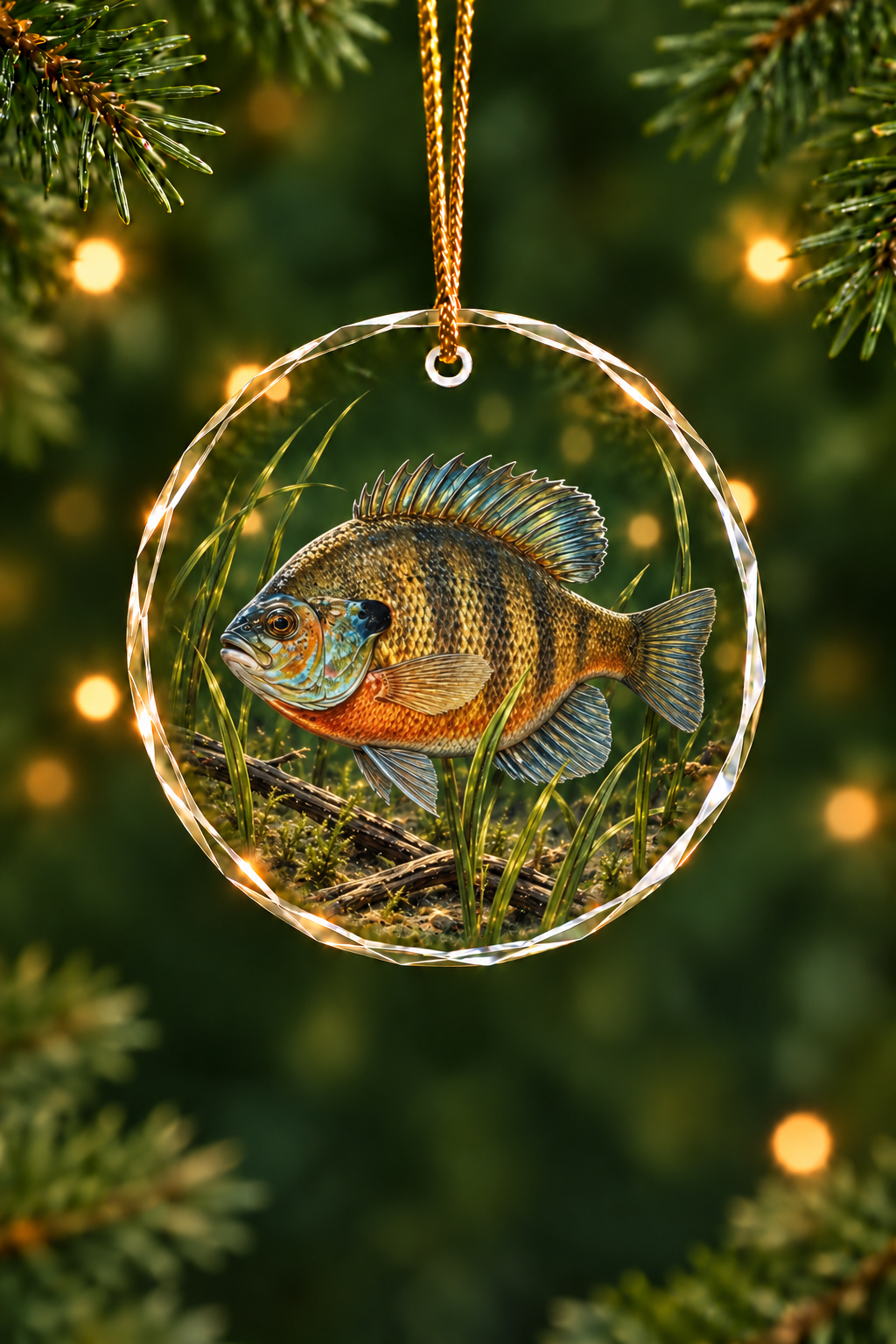 Sunlit Shallows Bluegill - Glass Ornament image 1
