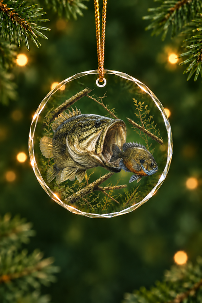 Shallow Strike Bass - Glass Ornament image 1