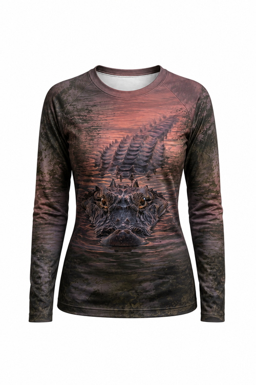 Women’s Fishing Long Sleeve - Dusk Gator Watch - AOW10 image 1
