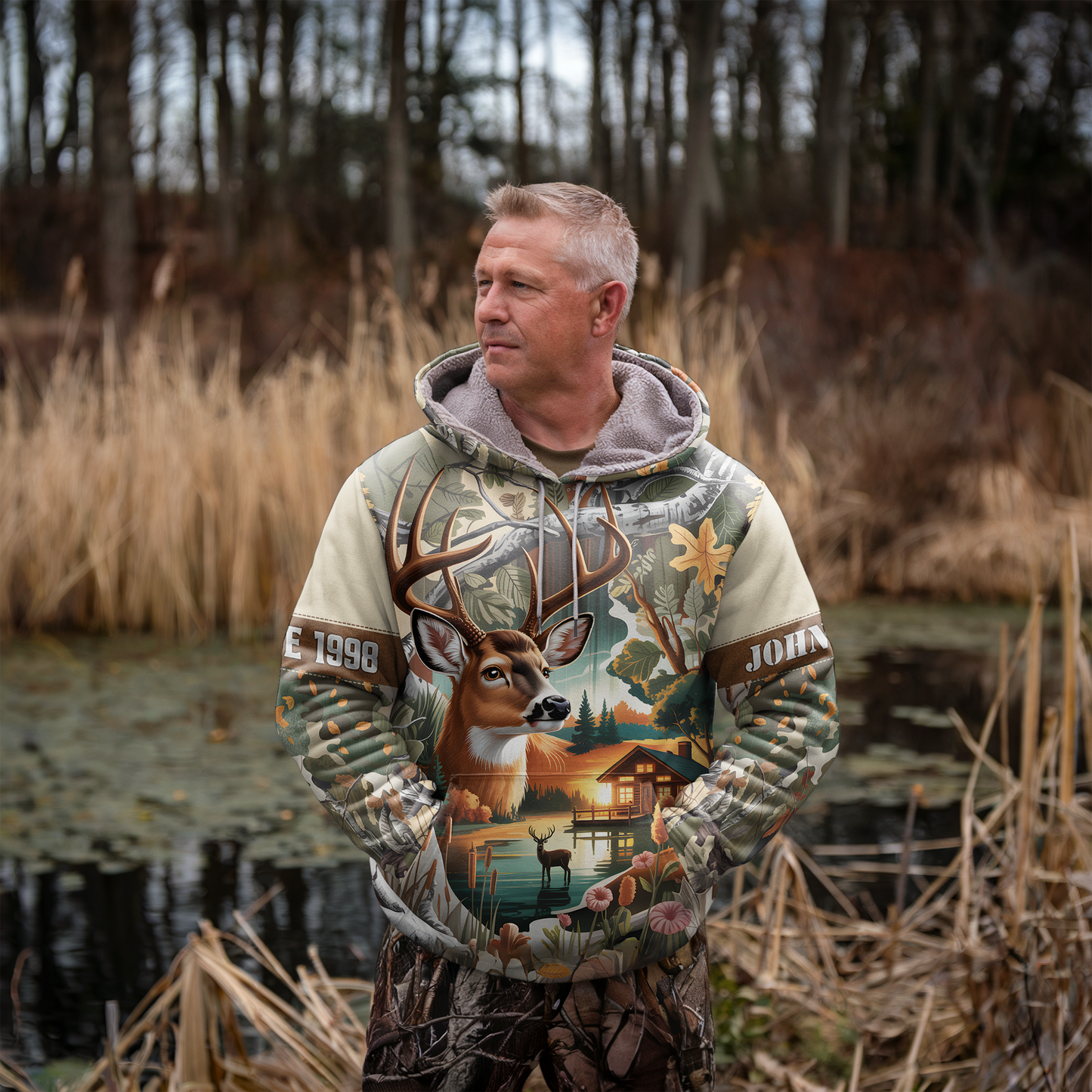 Lakeside Buck Retreat Personalized Hoodie