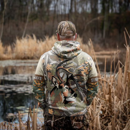 Autumn Buck Camo Personalized Hoodie
