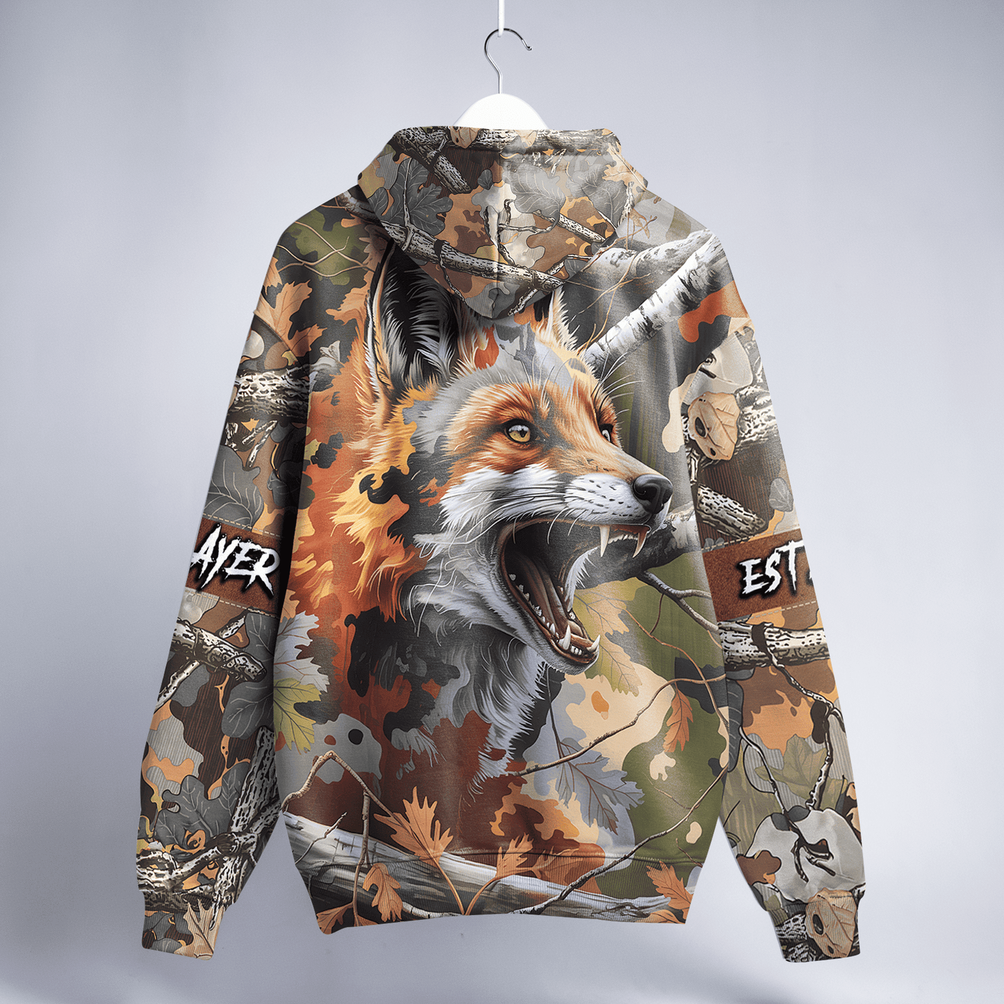 Red Fox Predator Camo Personalized Hoodie
