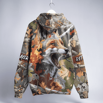 Red Fox Predator Camo Personalized Hoodie