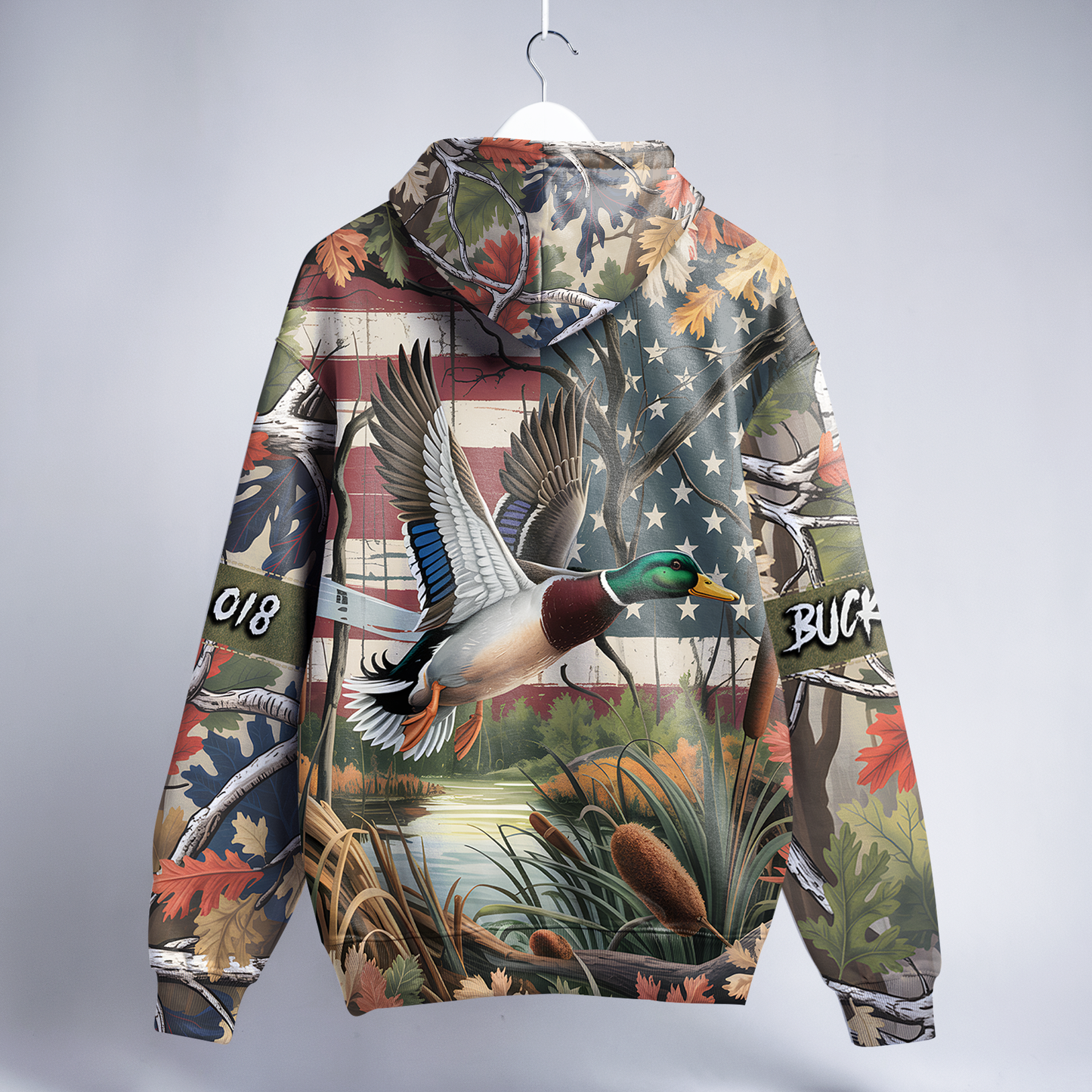 American Mallard Patriot Personalized Hoodie