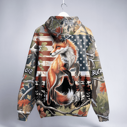 American Fox Hunter Personalized Hoodie