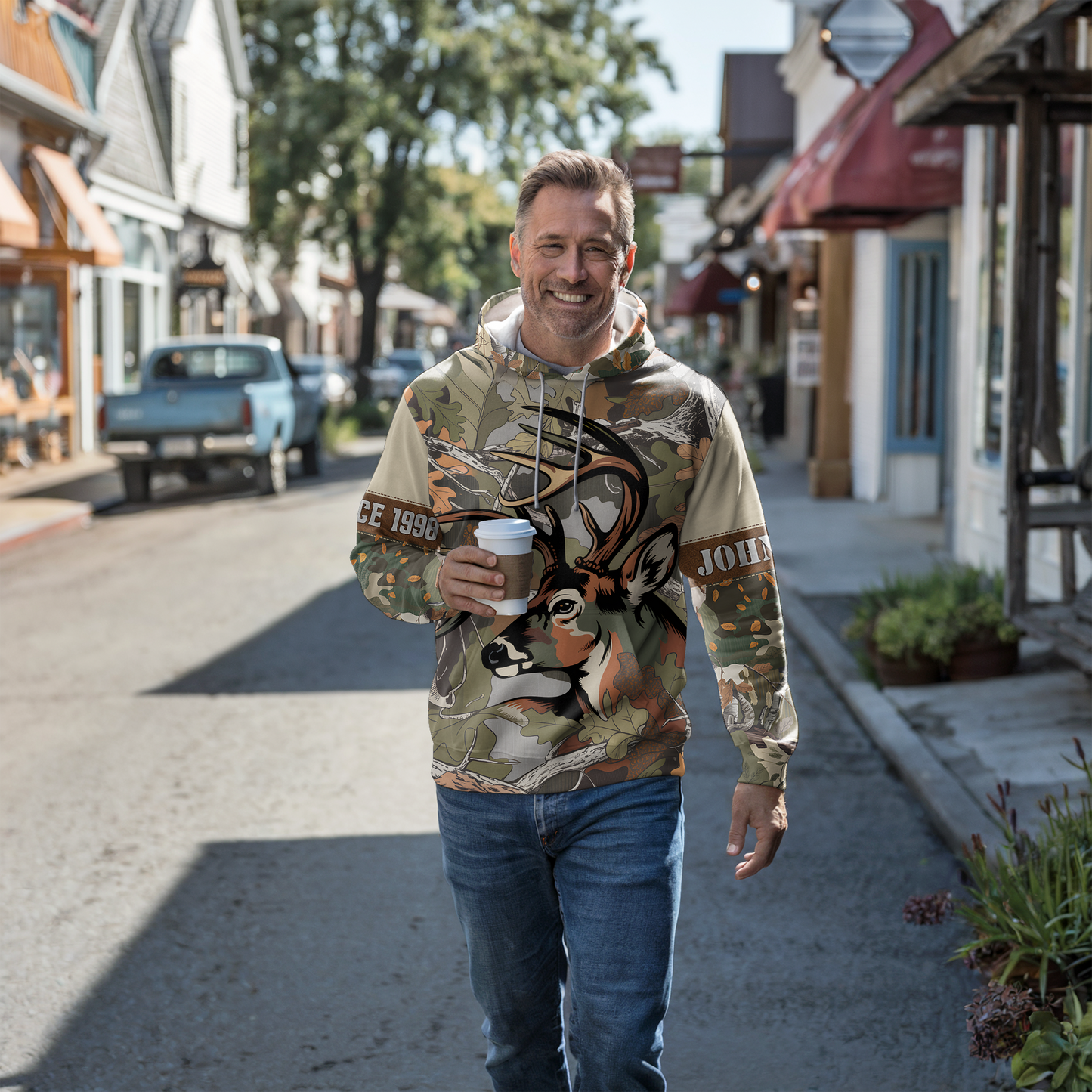 Autumn Buck Camo Personalized Hoodie
