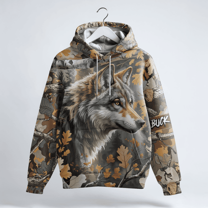 Timber Wolf Camo Personalized Hoodie