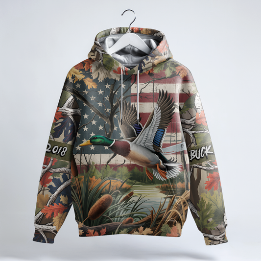 American Mallard Patriot Personalized Hoodie