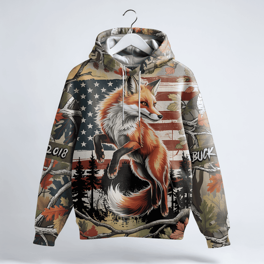 American Fox Hunter Personalized Hoodie