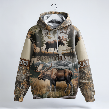 Bull Moose Wilderness Personalized Hoodie