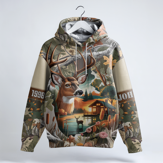 Lakeside Buck Retreat Personalized Hoodie